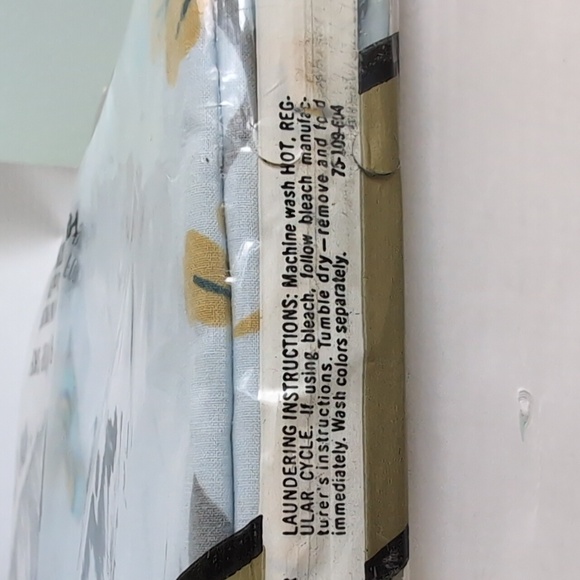 Cannon Twin Flat Bed Sheet Gold Label Butterflies Blue Mid Century Precale MCM - Picture 6 of 6